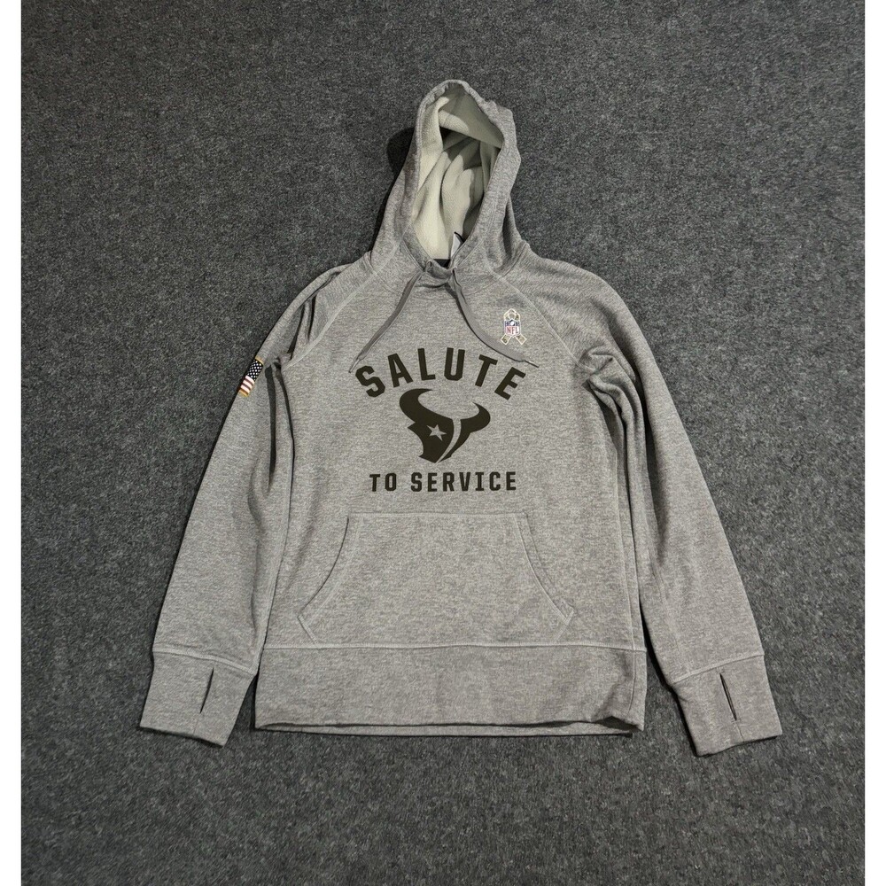 Houston Texans Hoodie Womens Small Nike NFL Football Therma Salute to Service
